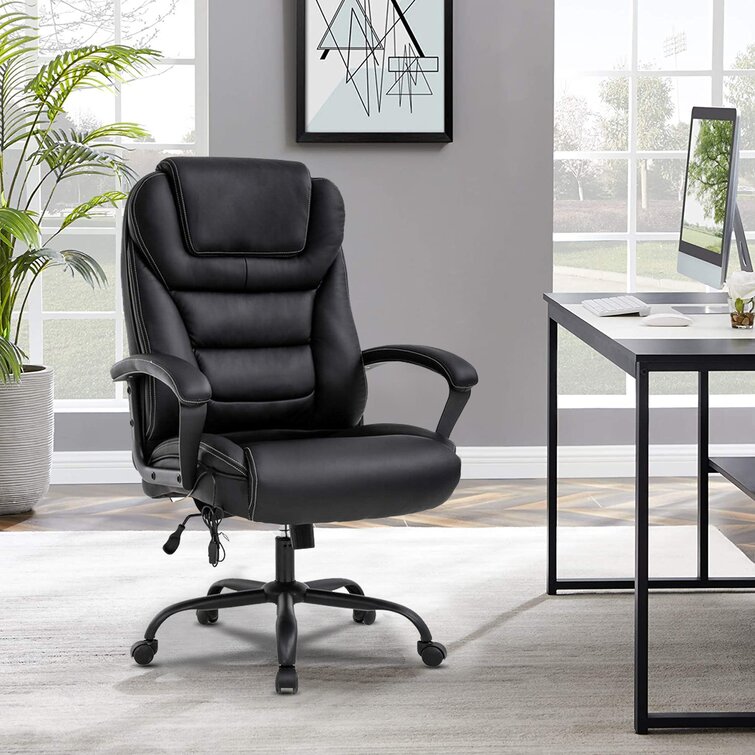 Inbox Zero Faleisha Big and Tall Faux Leather Executive Chair